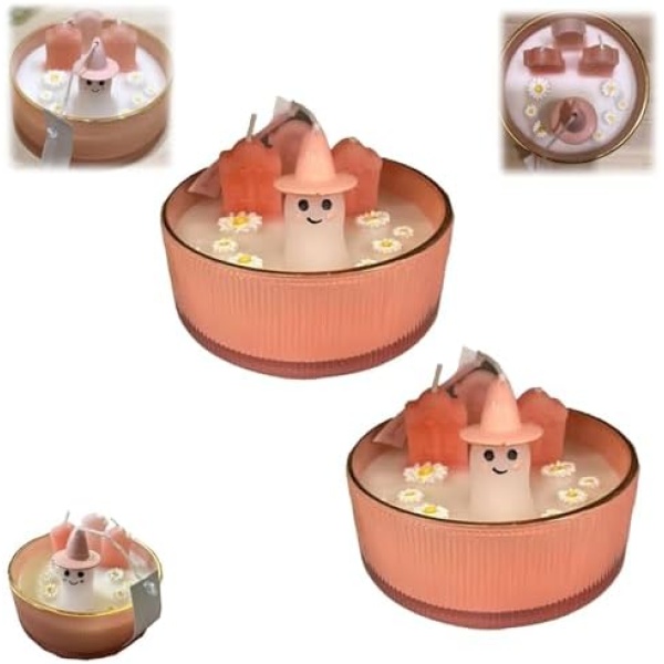 Pink Ghost Candle, Cupcakes and Cashmere Pink Ghost Graveyard Candle