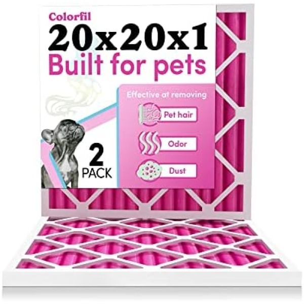Colorfil 20x20x1 Air Filter (2-Pack) | Made in the USA | Color Changing
