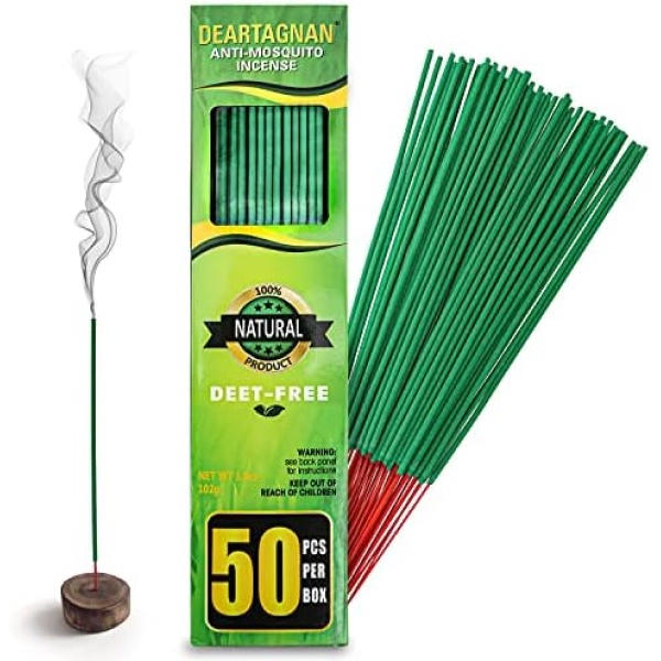 Mosquito Repellent Incense Sticks 50 Pieces per Box, for Patio/Natural